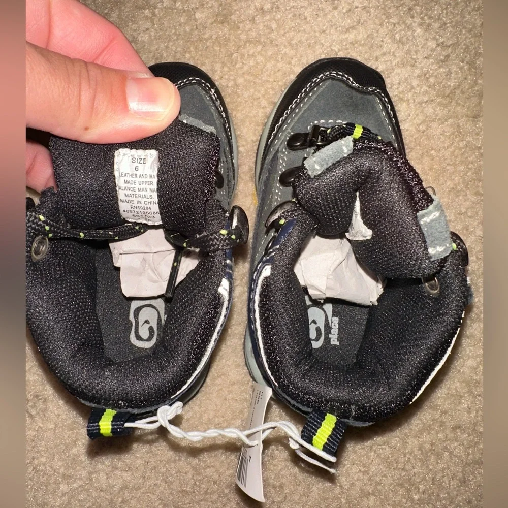 The‎ Children's Place Gray and Black Boots Rugged Outdoor Design